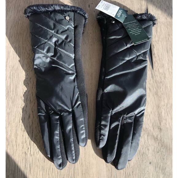 Ralph Lauren Channel-Quilted Touch Gloves - M - Picture 1 of 6